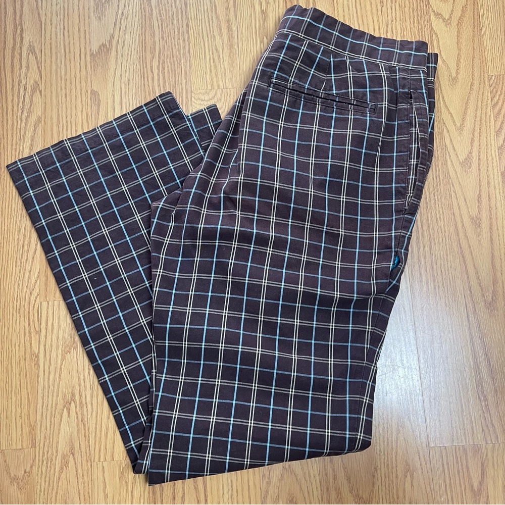Original Penguin Brown Plaid Chinos